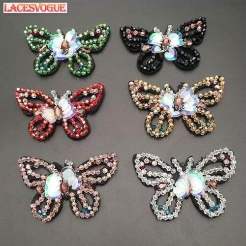 5PCS Rhinestones patches DIY Handmade applique accessories Garment needlework sewing Cloth paste decoration 179