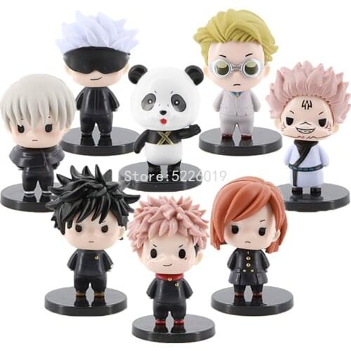 8pcs Jujutsu Kaisen Anime Figure Itadori Yuji Fushiguro Megumi Action Figure Gojo Satoru Inumaki Toge Ryomen Sukuna Figure Toys
