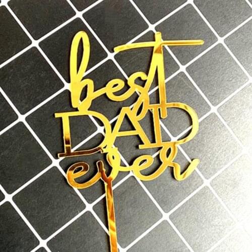 Acrylic Cake Topper Fathers Day Party Cake Decorations Supplies Cupcake Topper