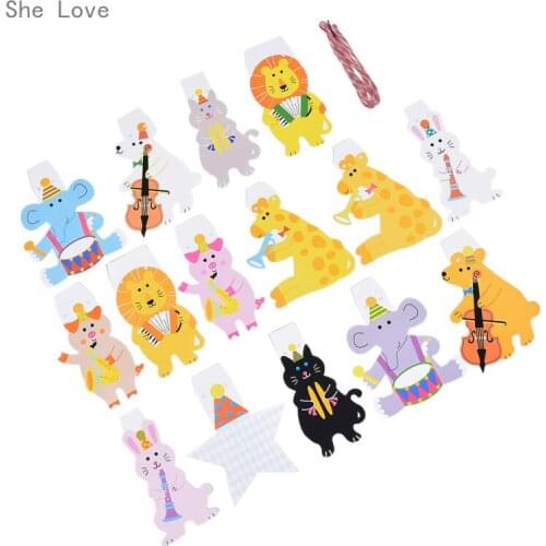 Chzimade Cartoon Circus Animal Banner Flag Baby Shower Party Birthday Paper Bunting 2M