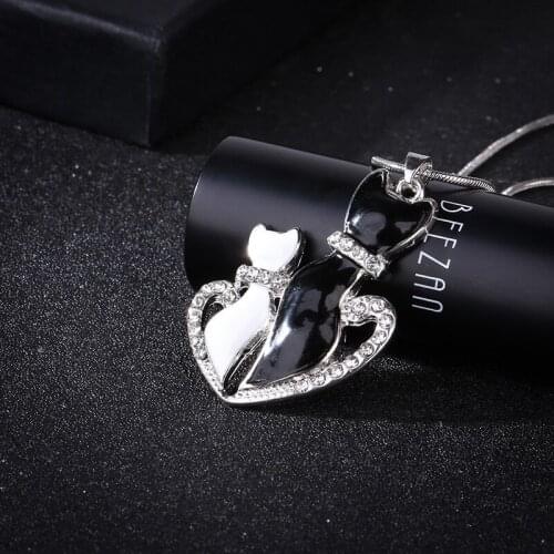 GOINHOT 12pcs/lot wholesale cat necklaces Fashion Jewelry 2018 animal necklaces for women