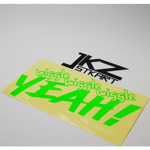 JKZ STKART Vinyl Die Cut Car Sticker Decals Wiggle Yeah 15 x 8 cm for Motor Bike Laptop Helmet Decorated Stickers