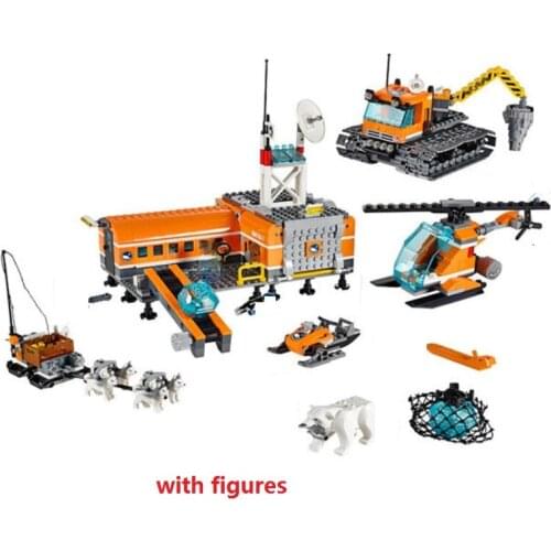783pcs 10442 Arctic Base Camp Model Building Blocks kids Educational Brick gift Toys Compatible 60036 For Children