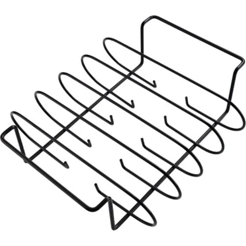 Chicken Beef Ribs Roasting Basket, Stainless Steel Non-Stick Rib Grilling Roasting Rack for BBQ and Smoker