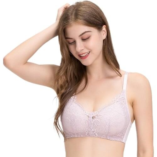 Latex Steel-free Silk Underwear Women Gathered To Collect A Pair of Breast Bra Mulberry Silk Bra Breathable Summer Thin Bra