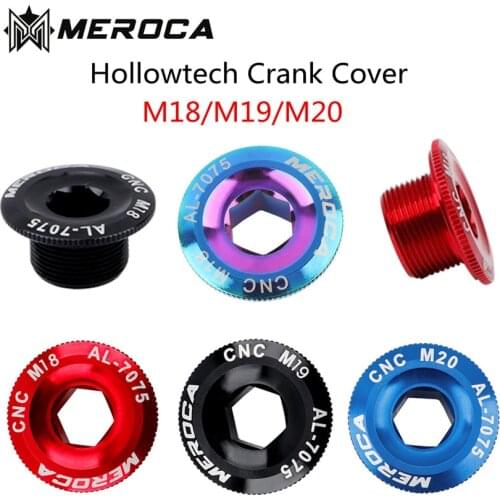 MEROCA Hollowtech Crank Cover M18 M19 M20 Screws Aluminum Alloy MTB Crankset Chanring Nut Colorful For Shimano IXF Chainwheel