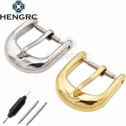 High Quality 12mm Metal Watch Buckle Men Women 316L Stainless Steel Gold Silver Polished Clasp Accessories For Longines
