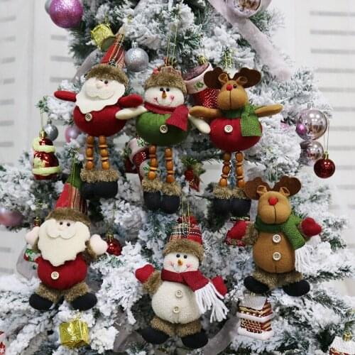 Cute Christmas Tree Hang Pendant Decorative Doll For Home Shop Office Party Wedding Decoration Ornaments Supplies