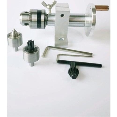 Mini diy woodworking lathe thimble, center height: 31mm, telescopic center of bead locomotive lathe, live thimble