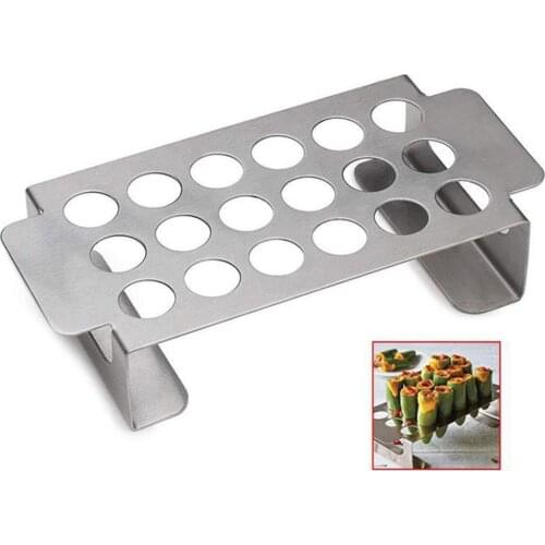 Grill Rack Multi-Use Rust Proof 18 Holes Pepper Roast Racks Stainless Steel Grill Roasting Tray Dishwasher Safe Heavy Duty