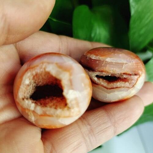 Natural crystal agate open laughing cryst agateSardonyx agate palm stones playthings small stones and crystals healing crystals