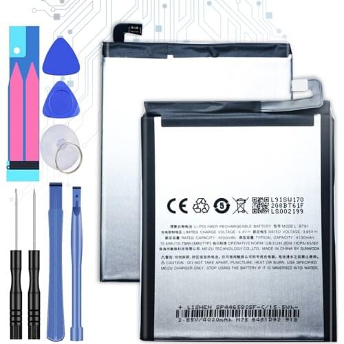 Original Kikiss 4050mAh BT61 ( L edition ) Replacement Battery For Meizu M3 Note M3Note L681H L681 L-version Version L BT 61