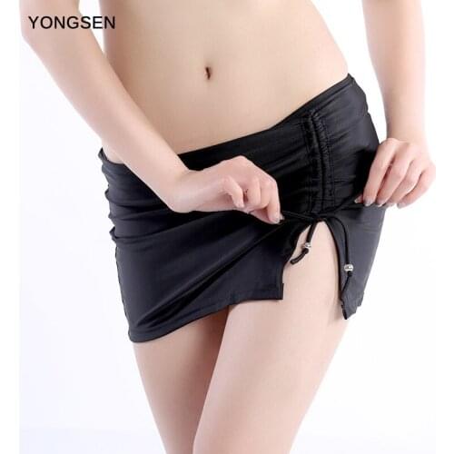 YONGSEN Beach Skirt Swimsuit Cover Up For Short Black Tankini Women Sexy Bikini Bottoms Swimwear Towelling Bathing Dress