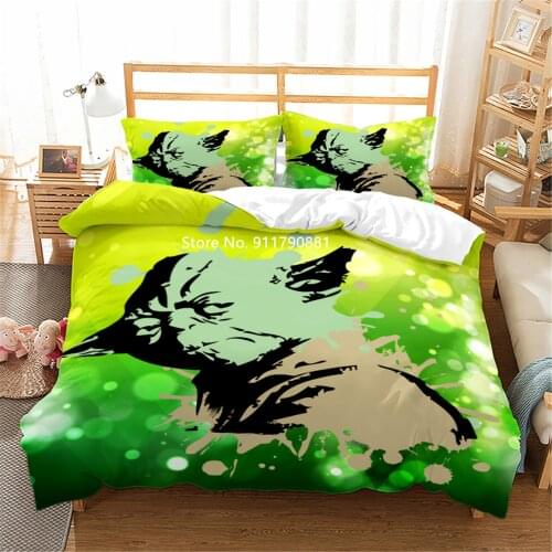 Disney Mandalot Baby Yoda Lovely Pattern Duvet Quilt Cover Pillowcase Bedding Children Adult Bedroom Decoration Home Spins