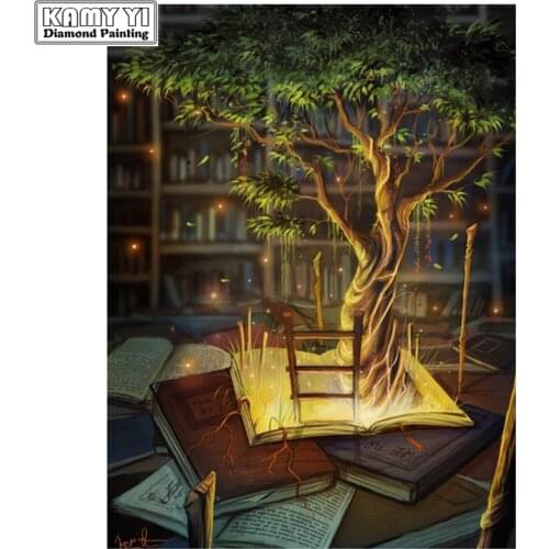 Full Square/Round Drill 5D DIY Diamond Paradise in the book 3D Embroidery Cross Stitch Mosaic Rhinestone Decor HYY