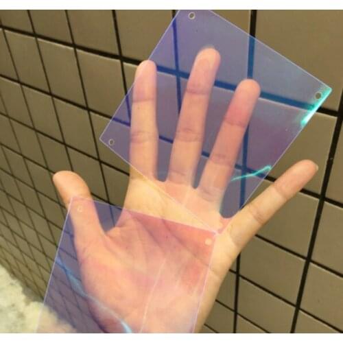 Sewing supplies Square Sequin 90 * 90mm four hole transparent color white hanging piece stage decoration material DIY beads