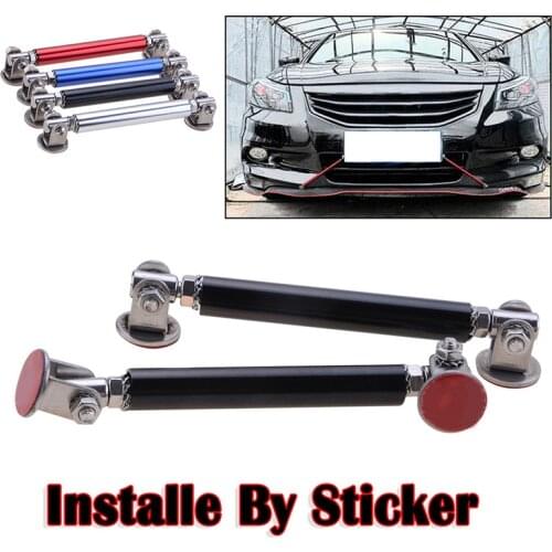 Universal Adjustable Racing Front Bumper Lip Splitter Rod Strut Tie Bar Support Kit Saving Drilling Hole 75mm/100mm/150mm/200mm