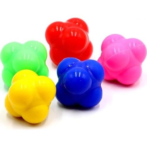 Silicone Hexagonal Ball Speed and Agility Fitness High and Low Difficulty Physical FitnessTraining Reaction Ball Smart Sensitive