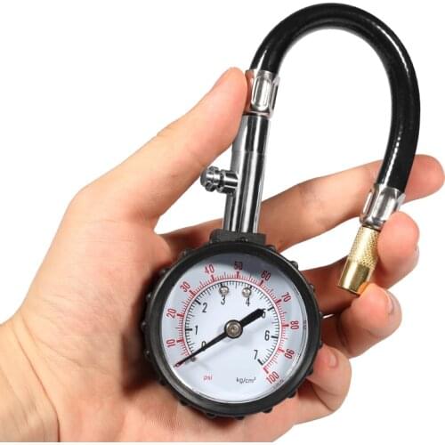 Tire Pressure 0-100PSI Long Tube Gauge Meter High-Precision Tyre Air Tester for Car Motorcycle Monitoring System