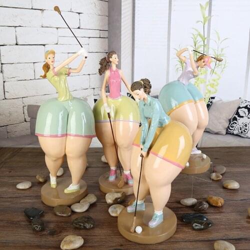 Modern Fat Lady Resin Sculpture Art Soft Decoration Creative Home Accessories Abstract Music Character Decoration Ornaments