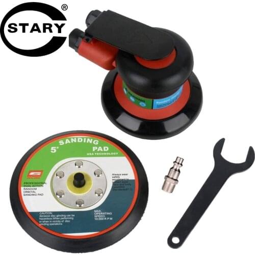 STARY Air Random Orbital Palm Sander Polisher for 5inch 125mm Pad Pneumatic Power Tool Air Sander Free Shipping