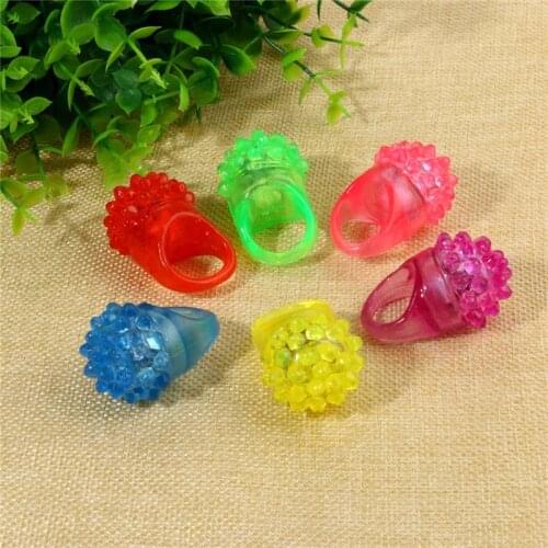 Glow Jelly Ring Party Cosplay Accessorie LED Flashing Light Ring Blinking Party Soft Light Up Rave illuminate Silico Rings Toys