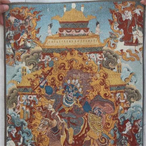 Colección Antigua China el diagrama de Buda bordado Thangka