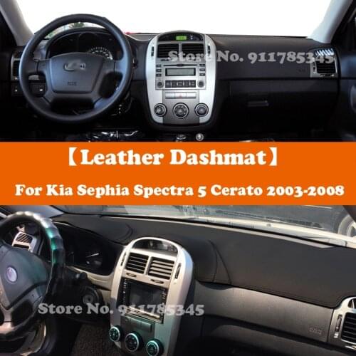 Suede Leather Dashmat Accessories Car-Styling Dashboard Covers Pad Sunshade For Kia Sephia Spectra 5 Cerato 2003 2004 2005-2008