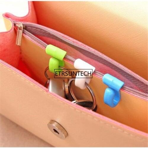 100Set Multi-function Colorful Mini Built-in Bag Clip Lost Key Hook Holder Storage Clips For Multiple Types Bag Inside