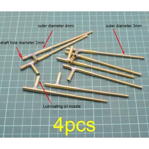 4Pcs 2mm Shaft Sleeve Casing Water Proof Lubricating Sleeve For 1/200 1/350 Simulation Remote Control Ship Model Length 60-160mm