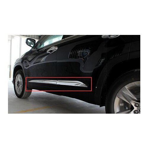 4pcs ABS door body bottom cover NO car Sticker trim For Toyota Highlander 2015 2016