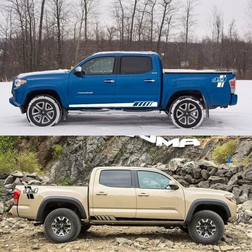 4pcs Sets Decal Sticker Side Stripes Graphics "L" Arrow 4x4 Off Road For TOYOTA TACOMA