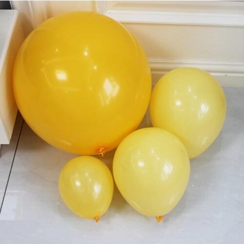 5/10/12/18/36inch thickness helium balloons lemon yellow happy birthday wedding decor baby shower childrens toy ball Kid toys