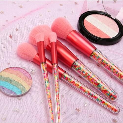 5pcs Makeup Brushes Professional Powder Foundation Eyeshadow Make up Brush set Synthetic hair Colourful Makeup Brushes