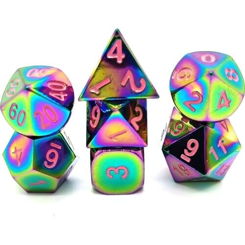 7pcs/set of Colorful Dice Set dnd TRPG Board Game Dice Set High Quality New Dice