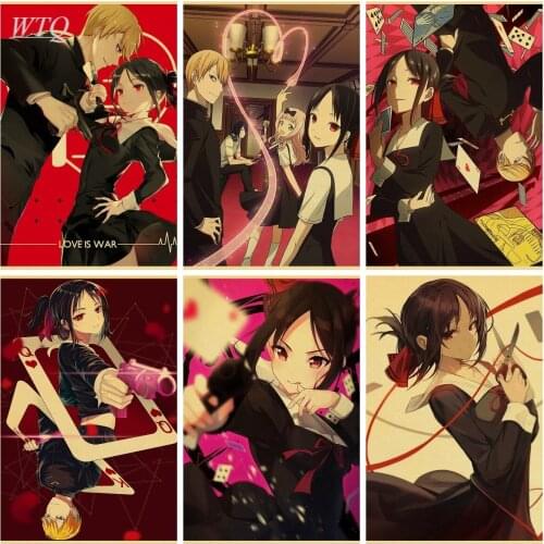 Anime Posters Kaguya-sama Love Is War Retro Poster Home Decor Canvas Painting Wall Decor Wall Art Photos for Childrens Room