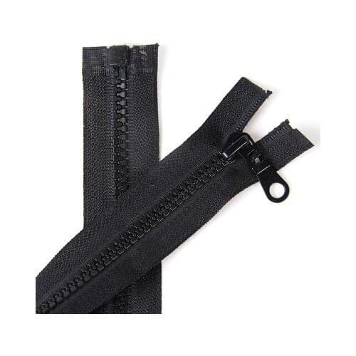 Free shipping 10pcs/lot 5# black 40cm/50cm/60cm/70cm/80cm single head resin zipper High-grade clothes down jacket coat zipper