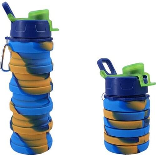 Water Bottle Silicone Foldable Sports Cup Telescopic Cup Outdoor Travel Bottle Portable Cold Water Bottle Sports cup outdoor