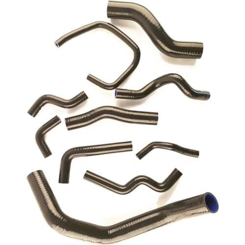 For Nissan Silvia 200SX S14 S15 SR20DET Black silicone Radiator & Heater Hose