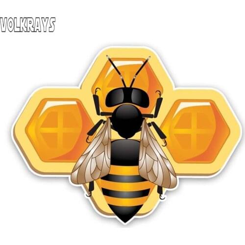 Volkrays Interesting Car Sticker The Bees Were Lying on The Honey Accessories Reflective Waterproof Vinyl Decal,9cm*12cm