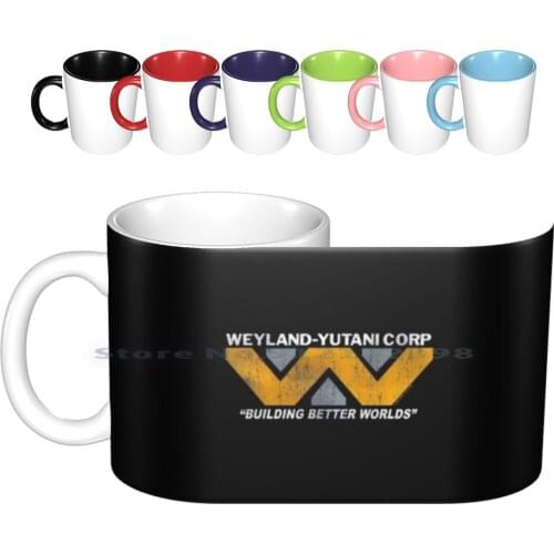 Weyland Ceramic Mugs Coffee Cups Milk Tea Mug Covenant Movie Dark Souls Horror Nerd Nostromo Video Game Film Geek Logo