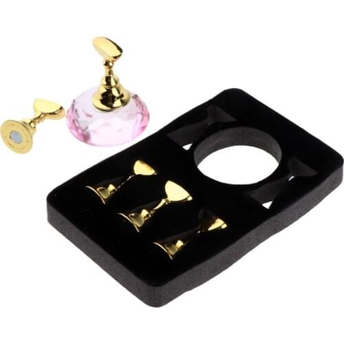 Magnetic False Nail Tips Holder Stand Nails Display Manicure Tool for Nail Art Practice Painting/Drawing and Displaying