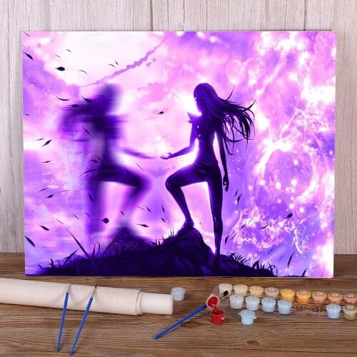 Scenery Memories Coloring By Numbers Painting Package Oil Paints 50*70 Painting On Canvas Loft Picture Children Drawing