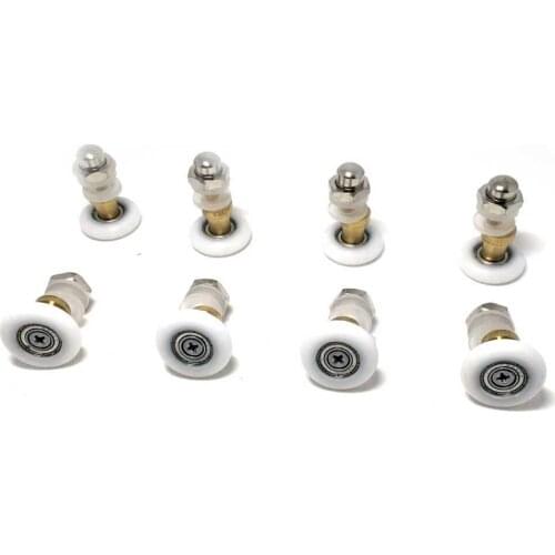 SET OF 8 SHOWER DOOR ROLLERS RUNNERS WHEELS PULLERS 25 x 6mm, set of 8