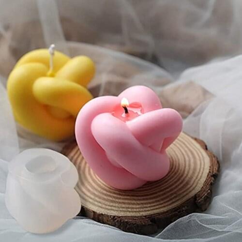 New 3D Magic Ball Silicone Mould Aroma Candle Mold Soy Wax Overlapping Balls Mousse Cake Molds DIY Twist Knot Ball Candle Making