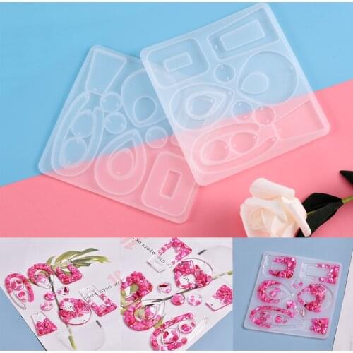 DIY Earring Pendant Epoxy Resin Mold Crystal Epoxy Silicone Casting Mould for Resin Pendants Jewelry Making Handmade Craft Tools