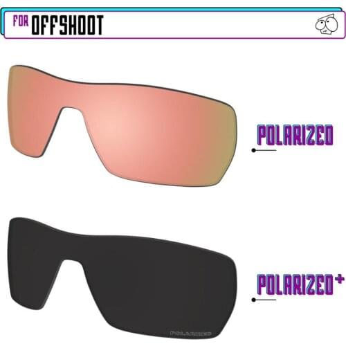 EZReplace Polarized Replacement Lenses for - Oakley Offshoot Sunglasses - BlackP Plus-RoseP