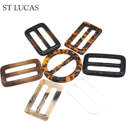 1 pack black white coffee resin belt buckle for Luggage women dress overcoat windcoat decoration garment accessories DIY