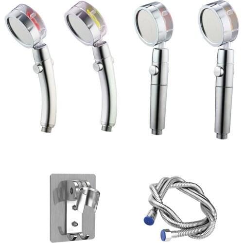 Hand Held Shower Head Water Saving Flow 360 Degree Rotating With Shower Hose And Shower Base Bathroom Accessories Shower System