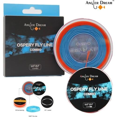 Angler Dream Fly fishing line Combo 3 5 8WT Weight Forward Fly Fishing Line with Braided Backing Tapered Leader Preload Fly Line